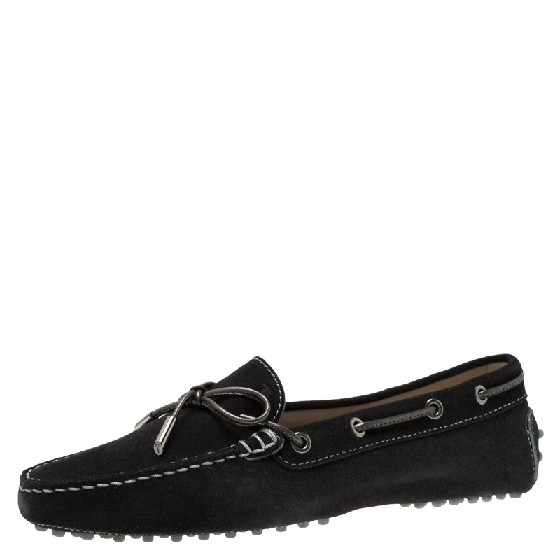 Pre Owned حذاء لوفرز تودز فيونكة سويدي مقاس 39.5