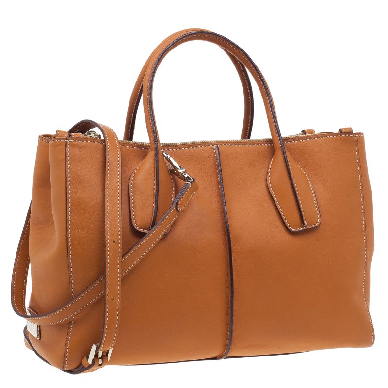 Tod's Orange Leather D-Styling Shopper Tote Tod's | TLC