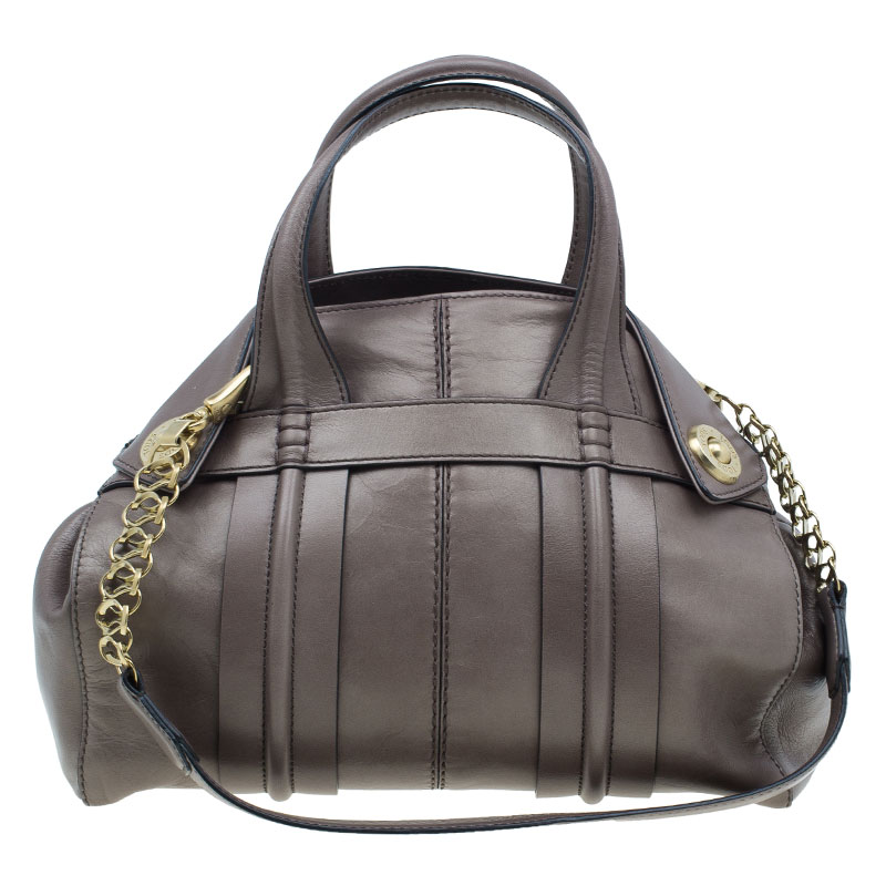 Pre Owned حقيبة تودز جيريلي جلد بني