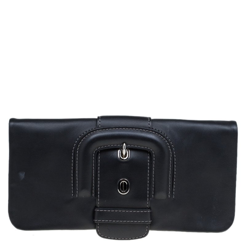 Tod's Black Leather Lucy Clutch