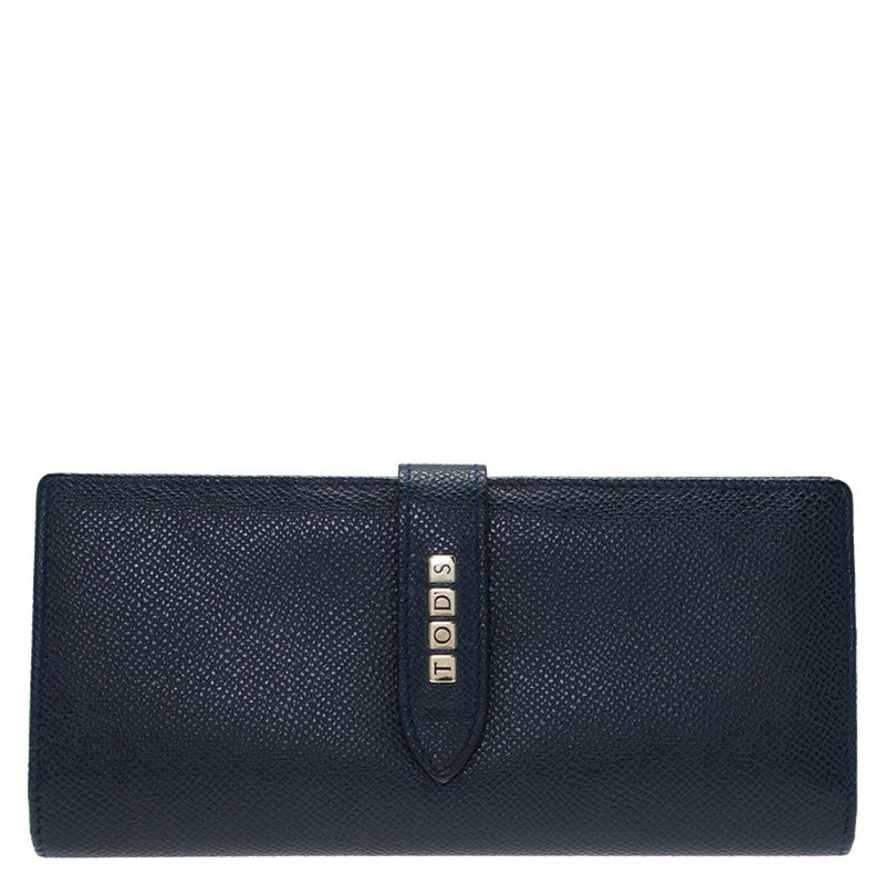مملوكة مسبقًا محفظة تودز كونتيننينتال جلد زرقاء داكنة