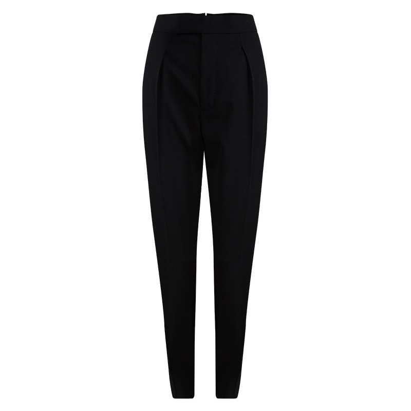 Tom Ford Black Wool Tailored Trousers M