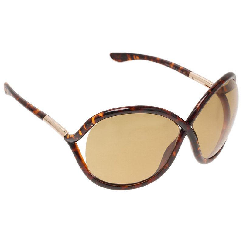 Pre Owned Tom Ford Tortoise Frame Francoise Sunglasses