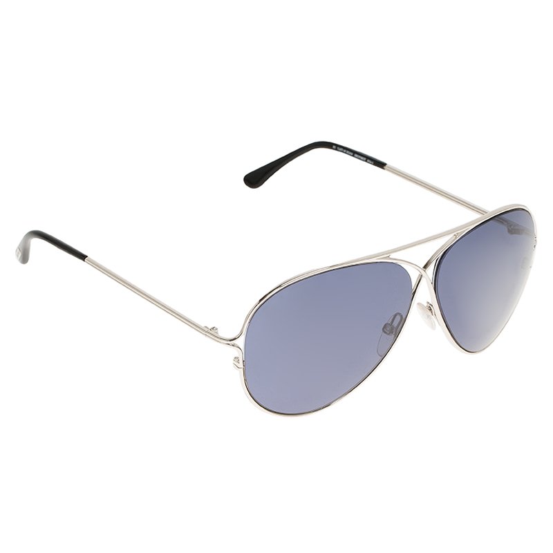 Pre Owned Tom Ford Silver Peter Aviators