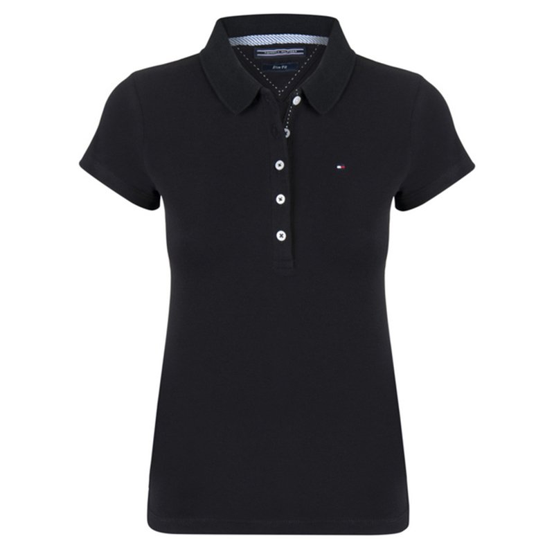 Tommy Hilfiger Black Logo Polo Shirt L Tommy Hilfiger | The Luxury Closet