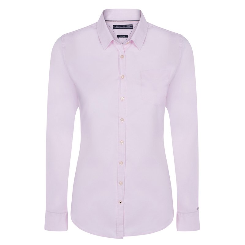 Tommy Hilfiger Pink Cotton Long Sleeve Shirt M