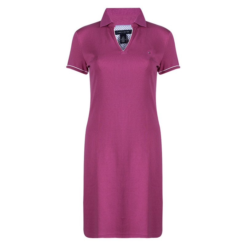 pink polo t shirt dress