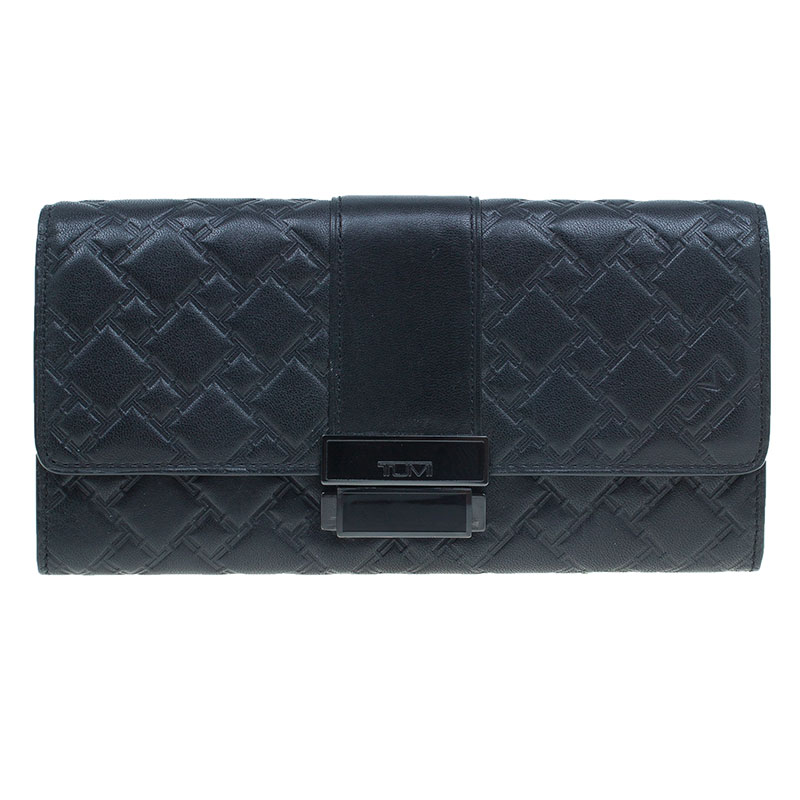 TUMI Black Leather Wallet ID Protection