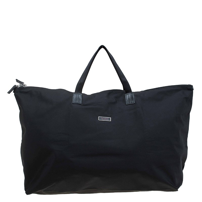 Pre Owned Tumi Black Nylon Just In Case Tote 