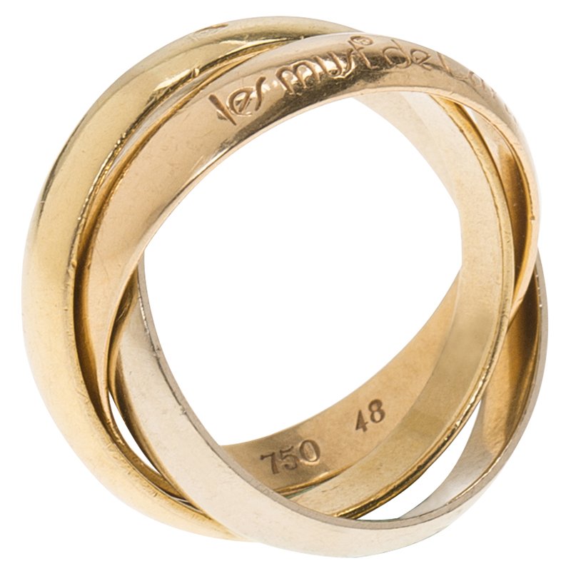 cartier 3 rings gold