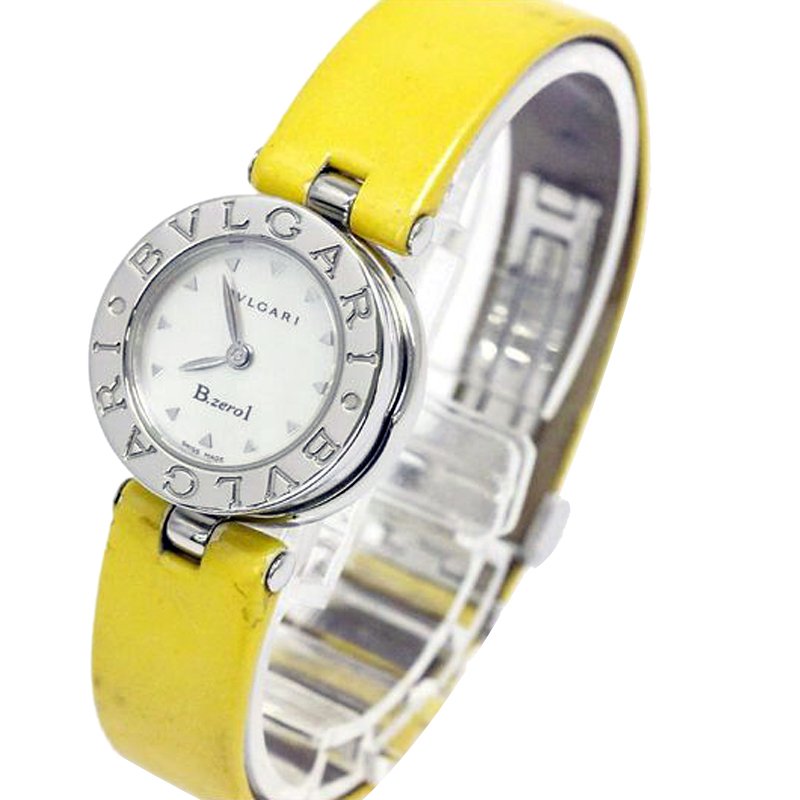 مملوكة مسبقًا Bvlgari Mother of Pearl Stainless Steel B.zero1 Women's Wristwatch 22MM