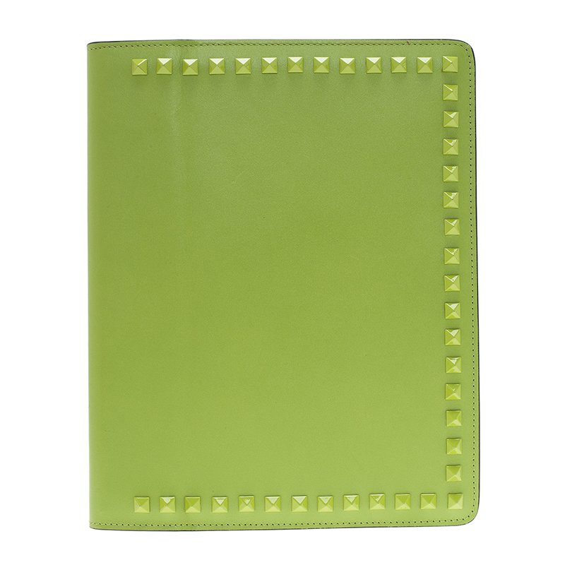 Valentino Green Leather iPad Case