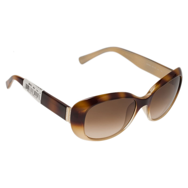 Pre Owned Valentino Beige V620SR Oval Sunglasses