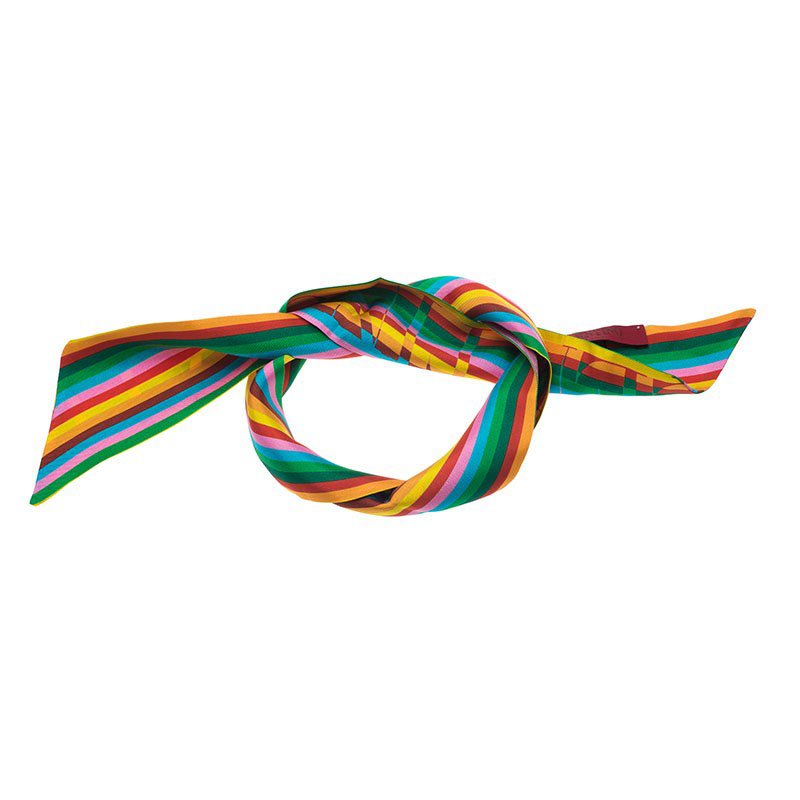 Pre Owned Valentino Multicolor Monogram Printed Silk Neck Scarf