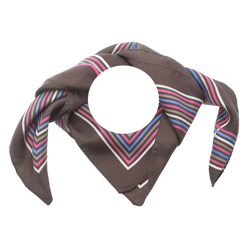 مملوكة مسبقًا Valentino Multicolor Printed Silk Square Scarf