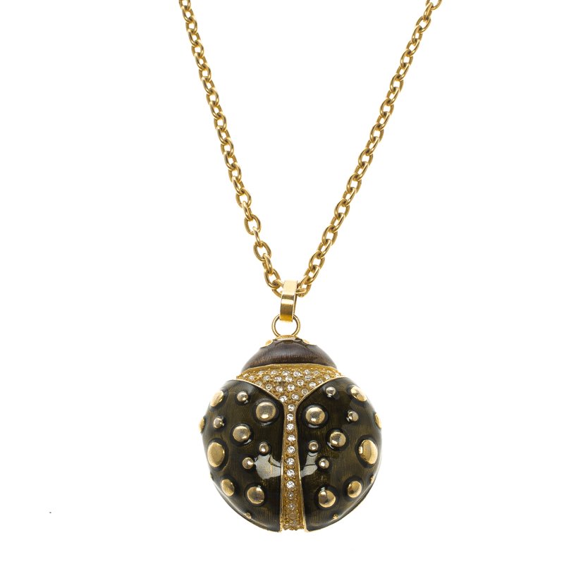Pre Owned Valentino Lady Bug Pendant Necklace