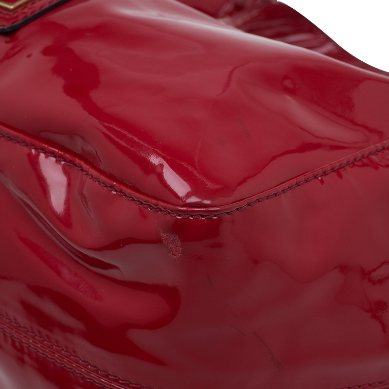 Valentino Red Patent Leather Bow Tote Shoulder bag ref.122124 - Joli Closet