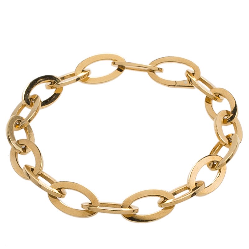 Van Cleef & Arpels Yellow Gold Oval Links Chain Bracelet