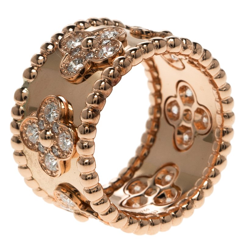 Clover Diamond \u0026 18k Rose Gold Ring 