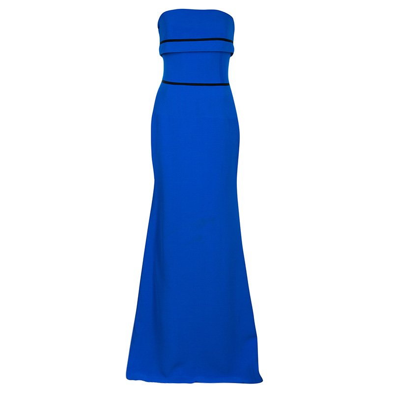 Victoria Beckham Blue Panel Gown M
