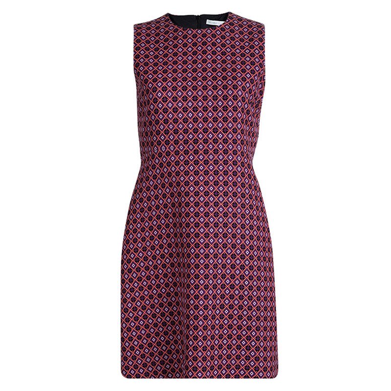 Pre Owned Victoria Victoria Beckham Multicolor Patterned Sleeveless Dress M