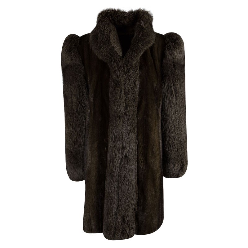 Yves Saint Laurent Fourrures Brown Fox Fur Coat M Yves Saint Laurent ...