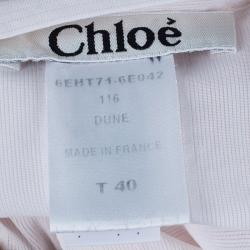 Pre Owned Chloe White Sleeveless Panelled Top M