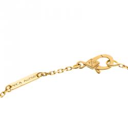 مملوكة مسبقًا Van Cleef & Arpels Vintage Alhambra Malachite Yellow Gold Pendant Necklace