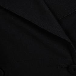 Fendi Black Cotton Double Breasted Dress Coat S