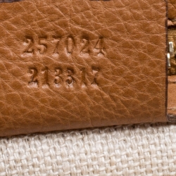 Pre Owned Gucci Tan Leather Medium Marrakech Flap Messenger Bag