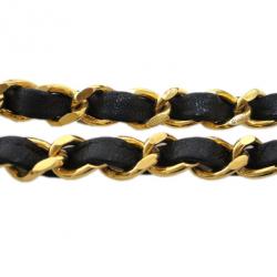 Pre Owned حقيبة كتف شانيل جلد خروف سوداء