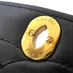 Pre Owned حقيبة كتف شانيل جلد خروف سوداء