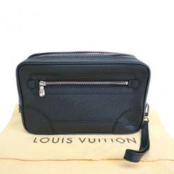 Pre Owned Louis Vuitton Taiga Leather Ardoise Pavel Clutch Bag
