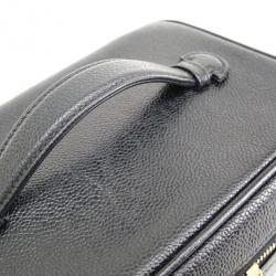 مملوكة مسبقًا حقيبة شانيل أيست ويست جلد كافيار أسود للمكياج