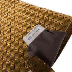 Bottega Veneta Oro Bruciato Intrecciato Ayers iPad Case