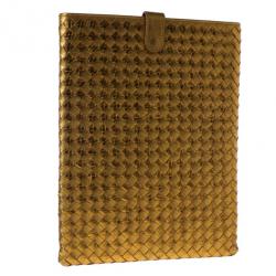 Bottega Veneta Oro Bruciato Intrecciato Ayers iPad Case