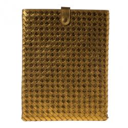 Bottega Veneta Oro Bruciato Intrecciato Ayers iPad Case