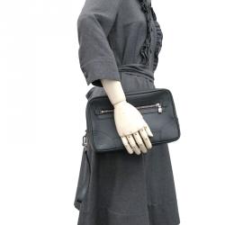 Pre Owned Louis Vuitton Taiga Leather Ardoise Pavel Clutch Bag