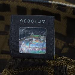 Pre Owned Fendi Multicolor Striped Canvas Limited Edition Chef Flap Bag