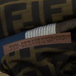 Pre Owned Fendi Multicolor Striped Canvas Limited Edition Chef Flap Bag