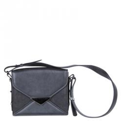 Pre Owned Stella McCartney Black Leather Flap Bag