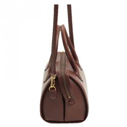 Valentino Burgundy Saffiano Leather Top Handle Crossbody