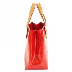 Pre Owned Louis Vuitton Orange Sunset Monogram Vernis Reade PM Bag