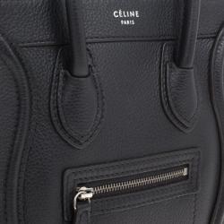 Pre Owned Celine Black Nano Luggage Tote