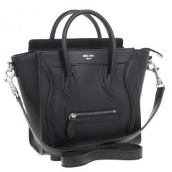 Pre Owned Celine Black Nano Luggage Tote