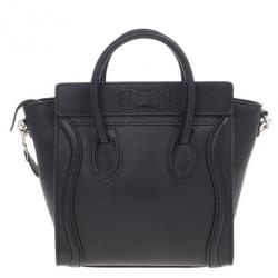 Pre Owned Celine Black Nano Luggage Tote