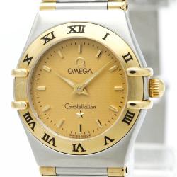 Pre Owned ساعة يد نسائية أوميغا Constellation 795.1203 ستانلس ستيل وذهب أصفر عيار  18 ذهبية 22 مم