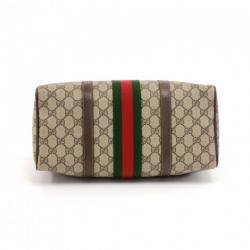 Pre Owned حقيبة غوتشي بوسطن فينتدج كانفاس مقوى GG عاجية/ بيج