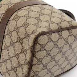 Pre Owned حقيبة غوتشي بوسطن فينتدج كانفاس مقوى GG عاجية/ بيج