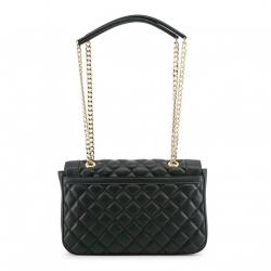 Pre Owned Love Moschino Dark Green Quilted Leather Flap Top Handle Bag